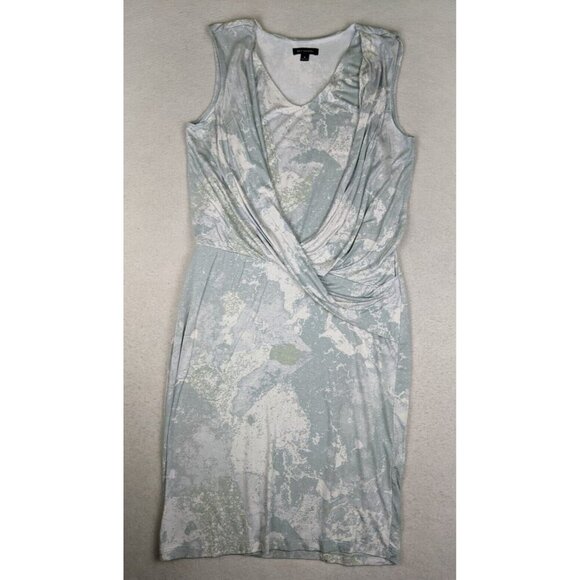 H by Halston Women's Dress Size 6 Gray & White Print Stretch Knit - Picture 2 of 12